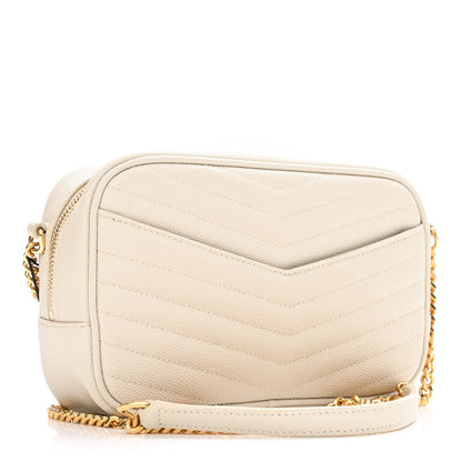 Saint Laurent Grain De Poudre Matelasse Monogram Mini Lou Camera Bag Crema Soft 3 of 11
