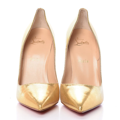 Christian Louboutin Laminato Dino So Kate 120 Pumps 40 Gold 2 of 8