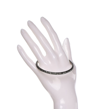 David Yurman Sterling Silver Diamond 4mm Midnight Melange Bangle Bracelet 2 of 6