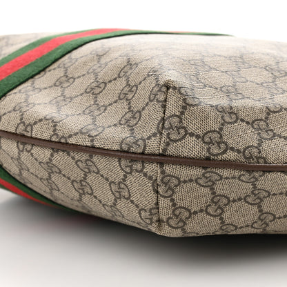 Gucci GG Supreme Monogram Web Ophidia Half Moon Hobo Brown 10 of 11