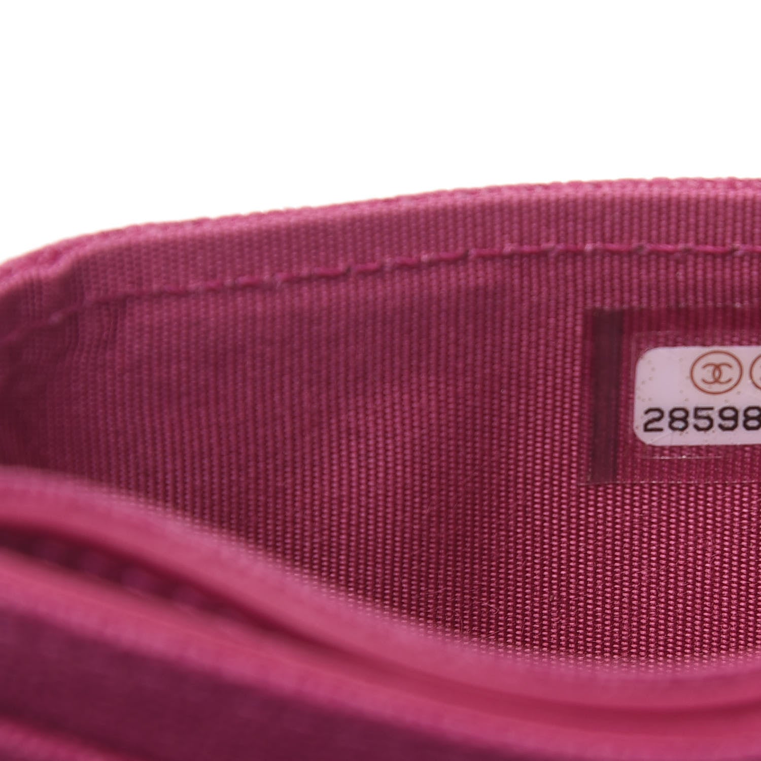 Chanel Caviar Quilted Boy Card Holder Fuchsia 7 of 7