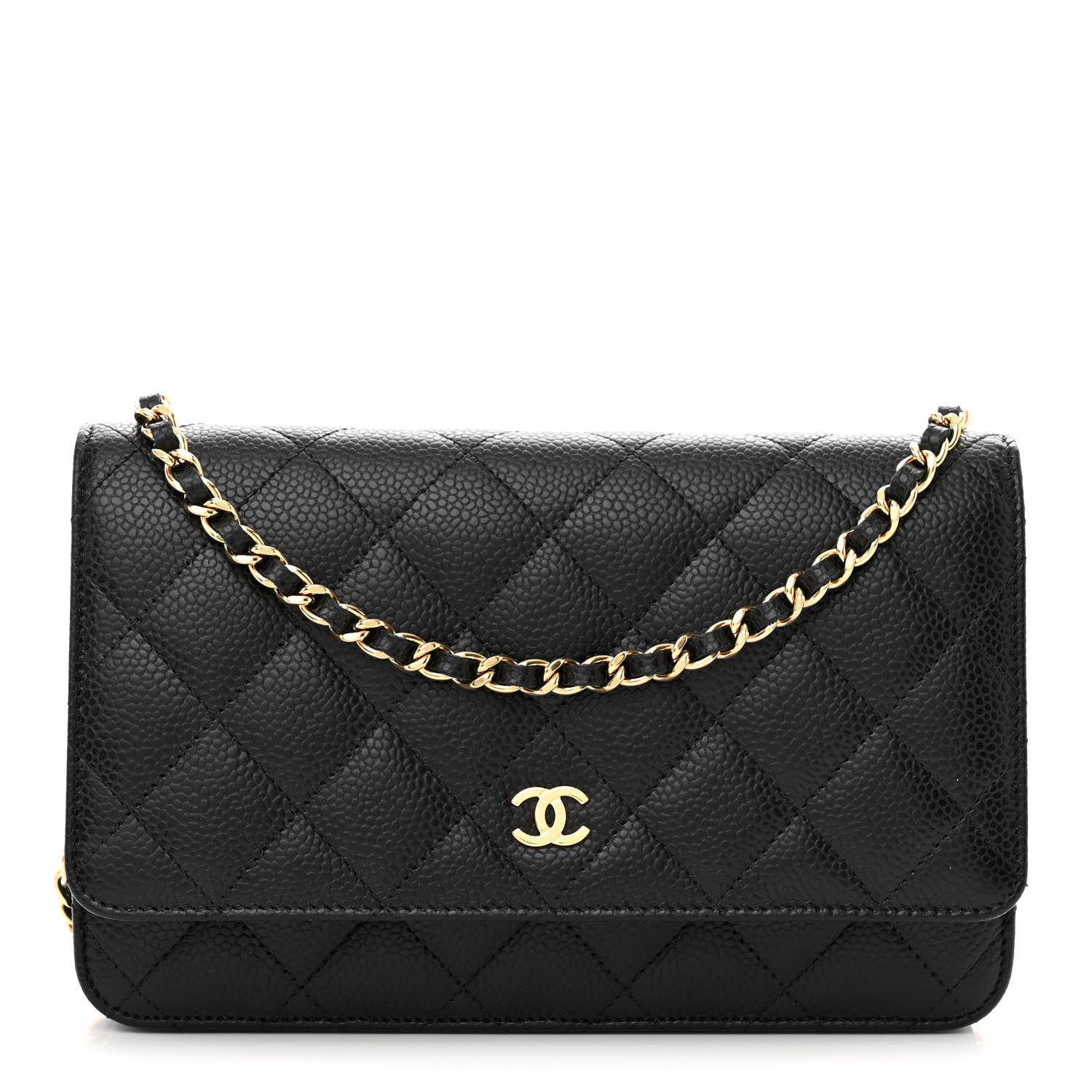 Chanel Caviar Quilted Wallet On Chain WOC Black 1 of 12