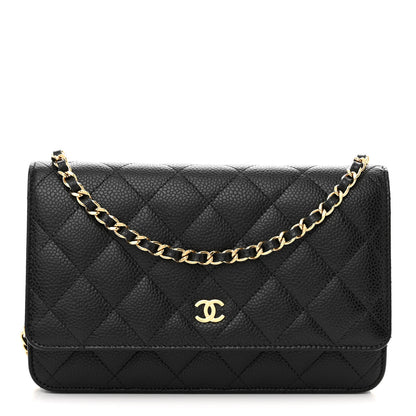 Chanel Caviar Quilted Wallet On Chain WOC Black 1 of 12