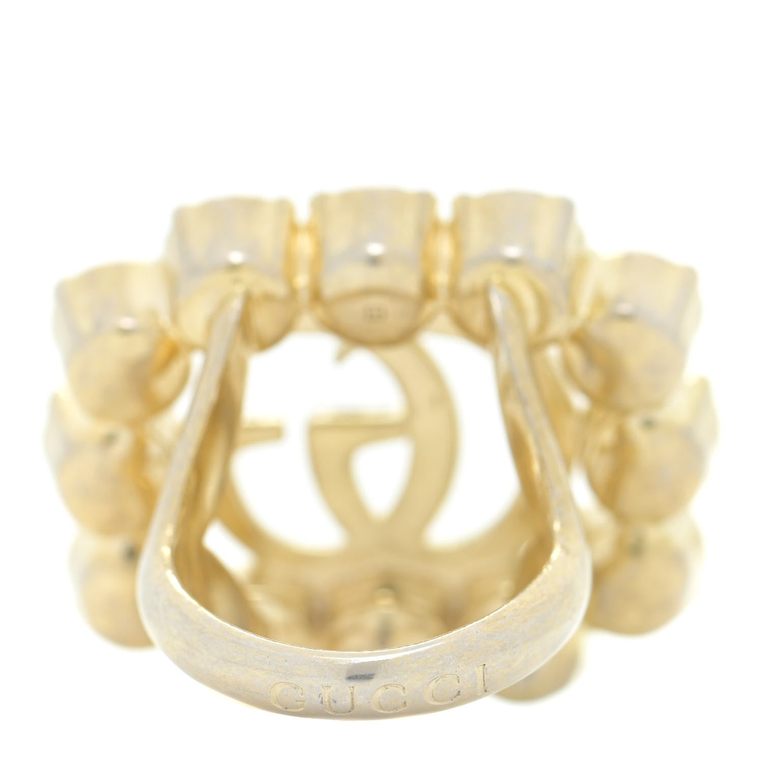 Gucci Pearl Double G Ring M Gold 4 of 6
