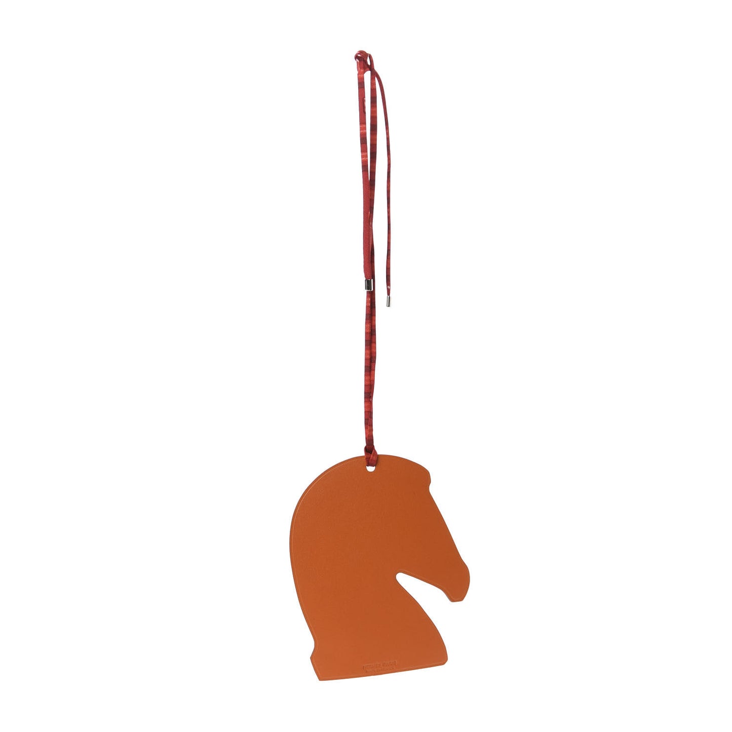 Everlisse Chevre Mysore Samarcande Horse Ornament Bag Charm Orange Poppy Rose Tyrien