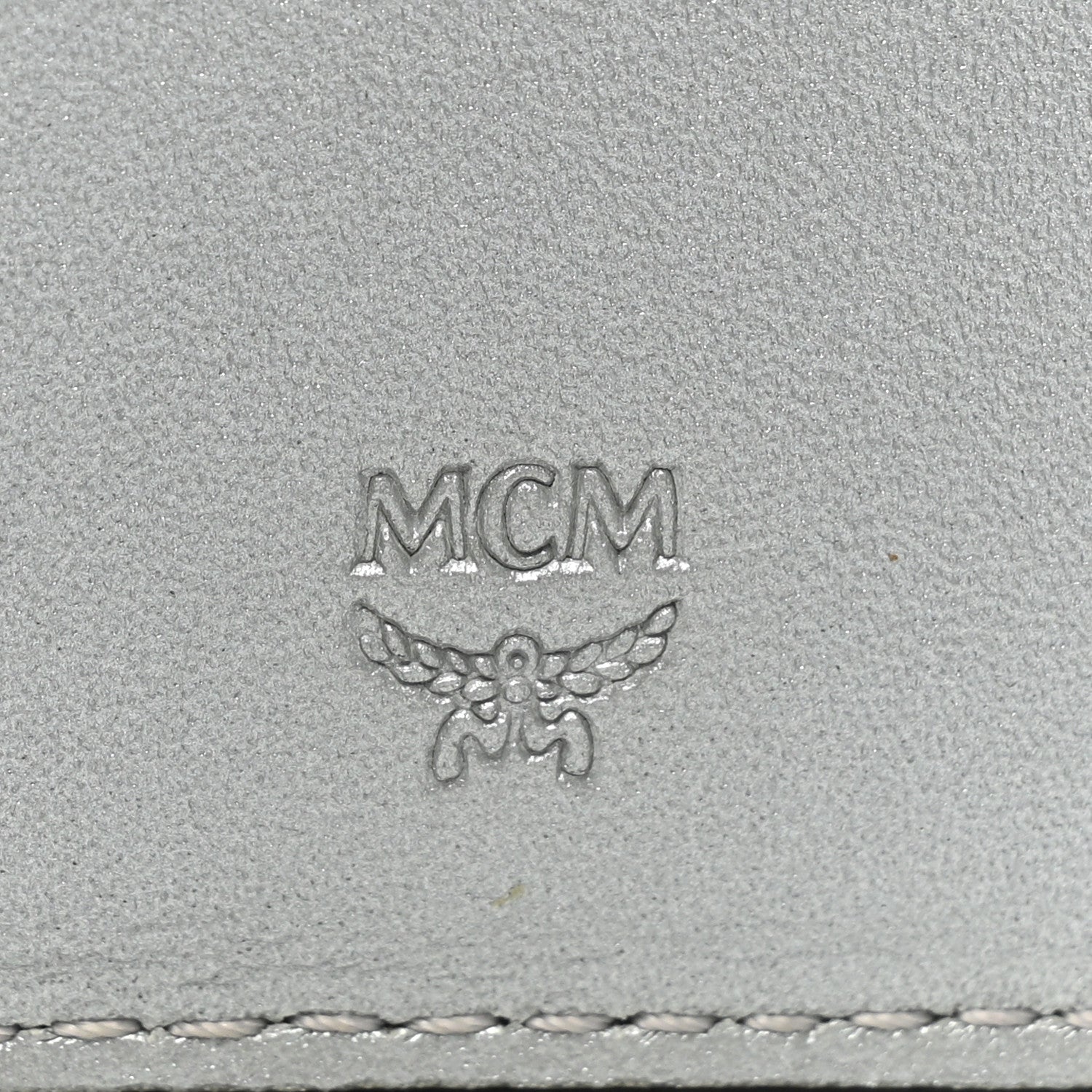 MCM Metallic Visetos Trifold Wallet Silver 8 of 11