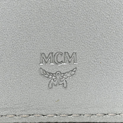 MCM Metallic Visetos Trifold Wallet Silver 8 of 11