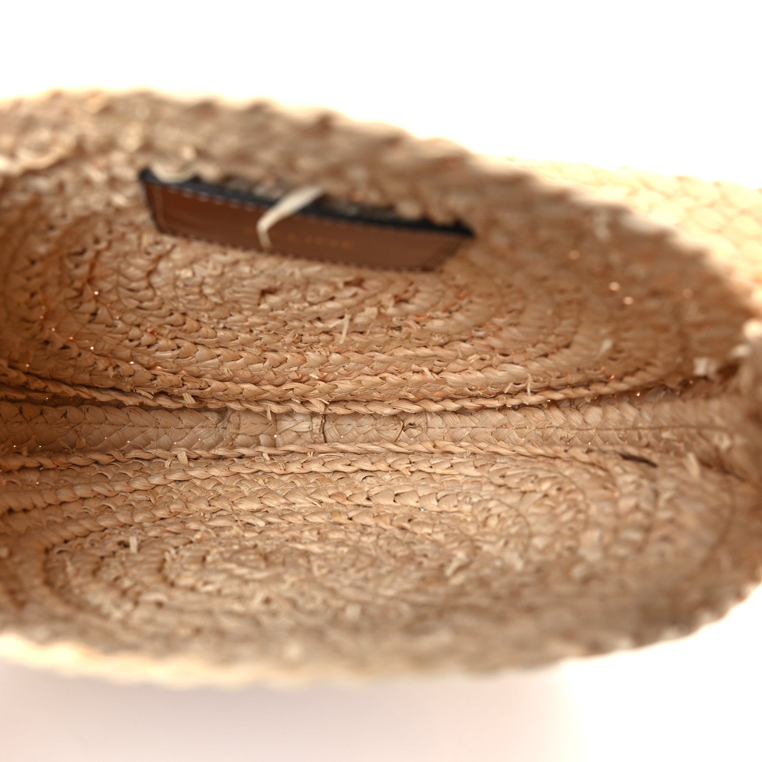 Celine Raffia Calfskin Small Round Bag Natural Tan 5 of 8