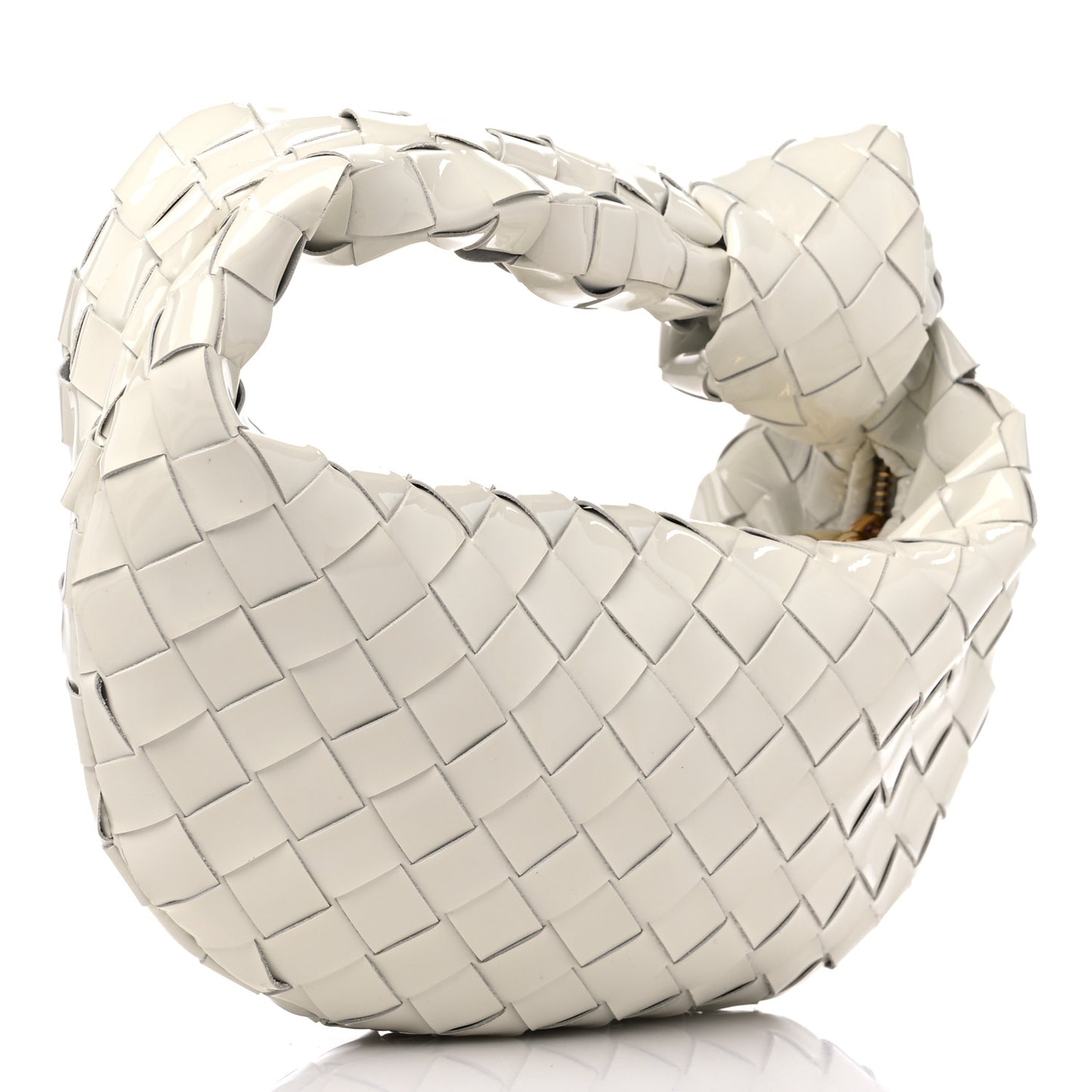 Patent Nappa Intrecciato Mini Jodie White