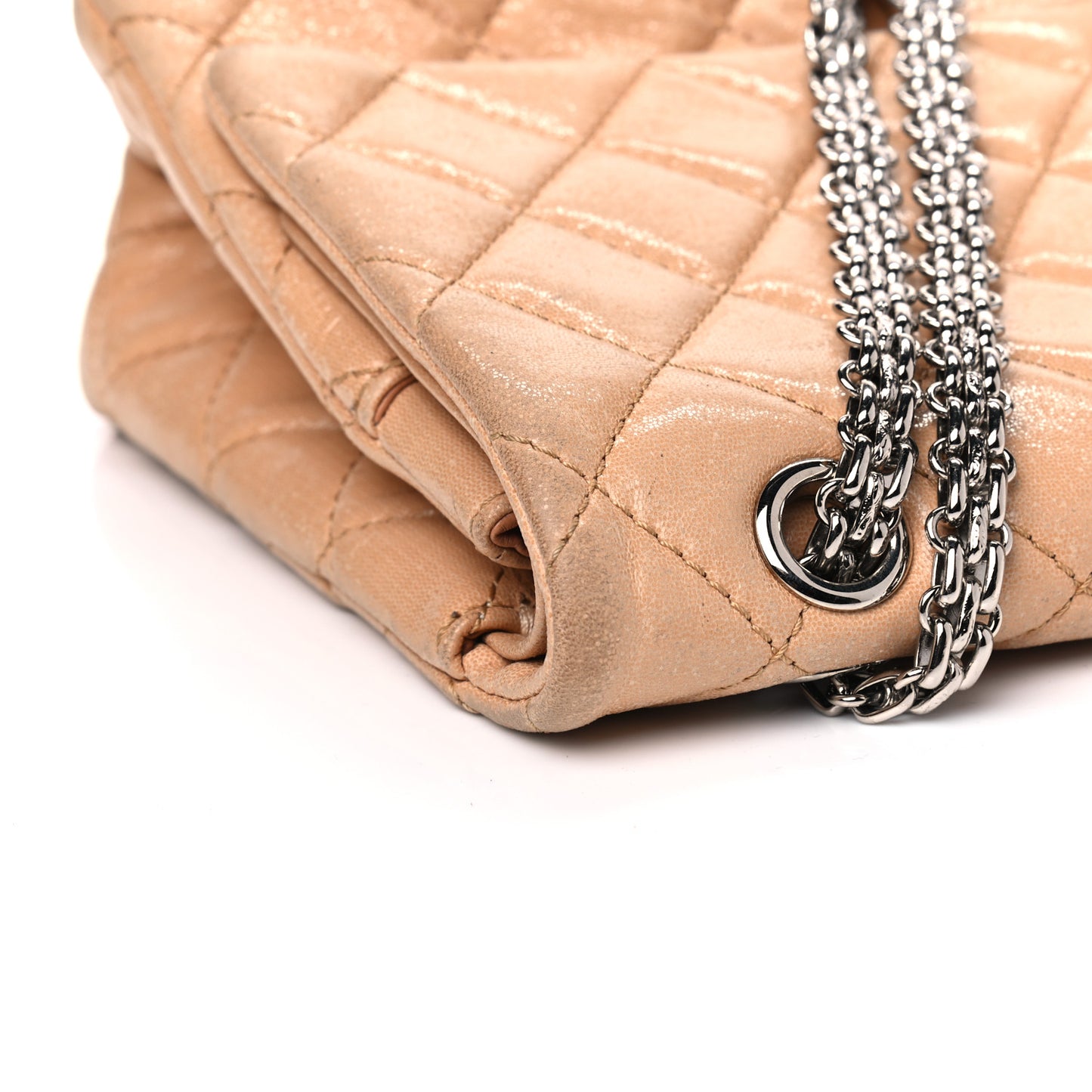 Iridescent Calfskin Quilted 2.55 Reissue 227 Flap Beige