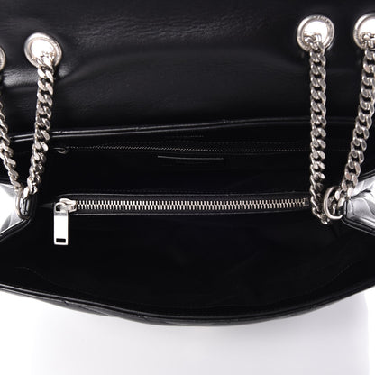 Saint Laurent Calfskin Y Quilted Monogram Medium Loulou Chain Satchel Black 5 of 8