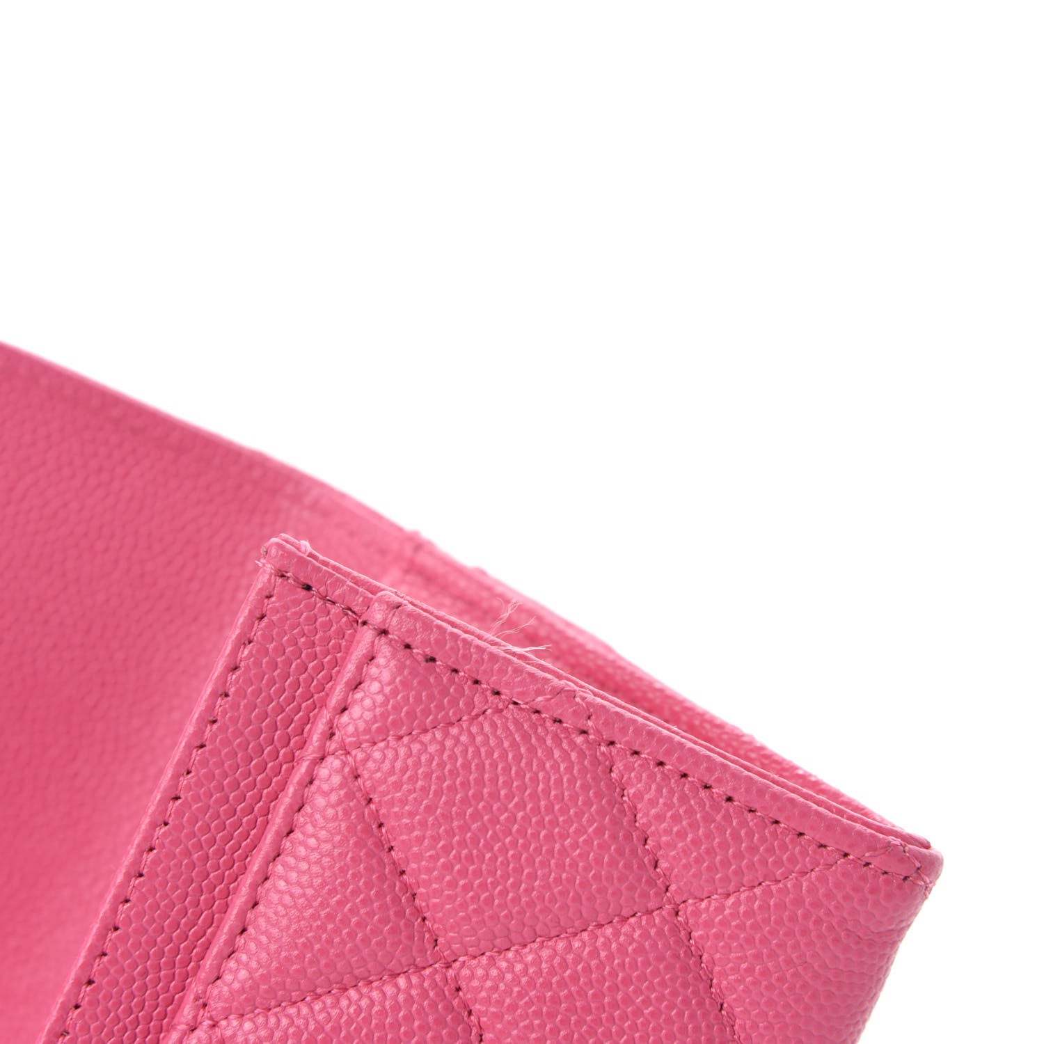 Chanel Caviar Quilted Flap Card Holder Wallet Pink 10 of 13