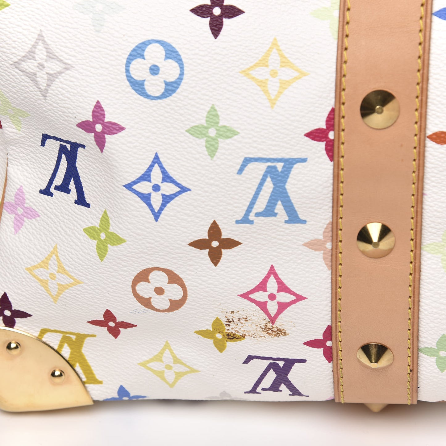 Monogram Multicolor Keepall 45 White