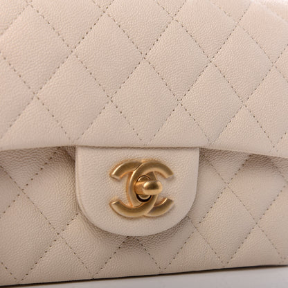 Chanel Caviar Quilted Mini Top Handle Rectangular Flap Beige 10 of 10