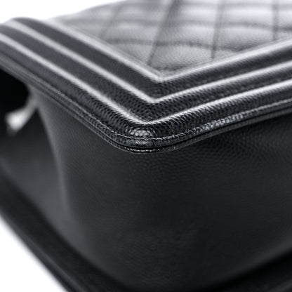 Chanel Caviar Quilted Medium Boy Flap Black 10 of 15