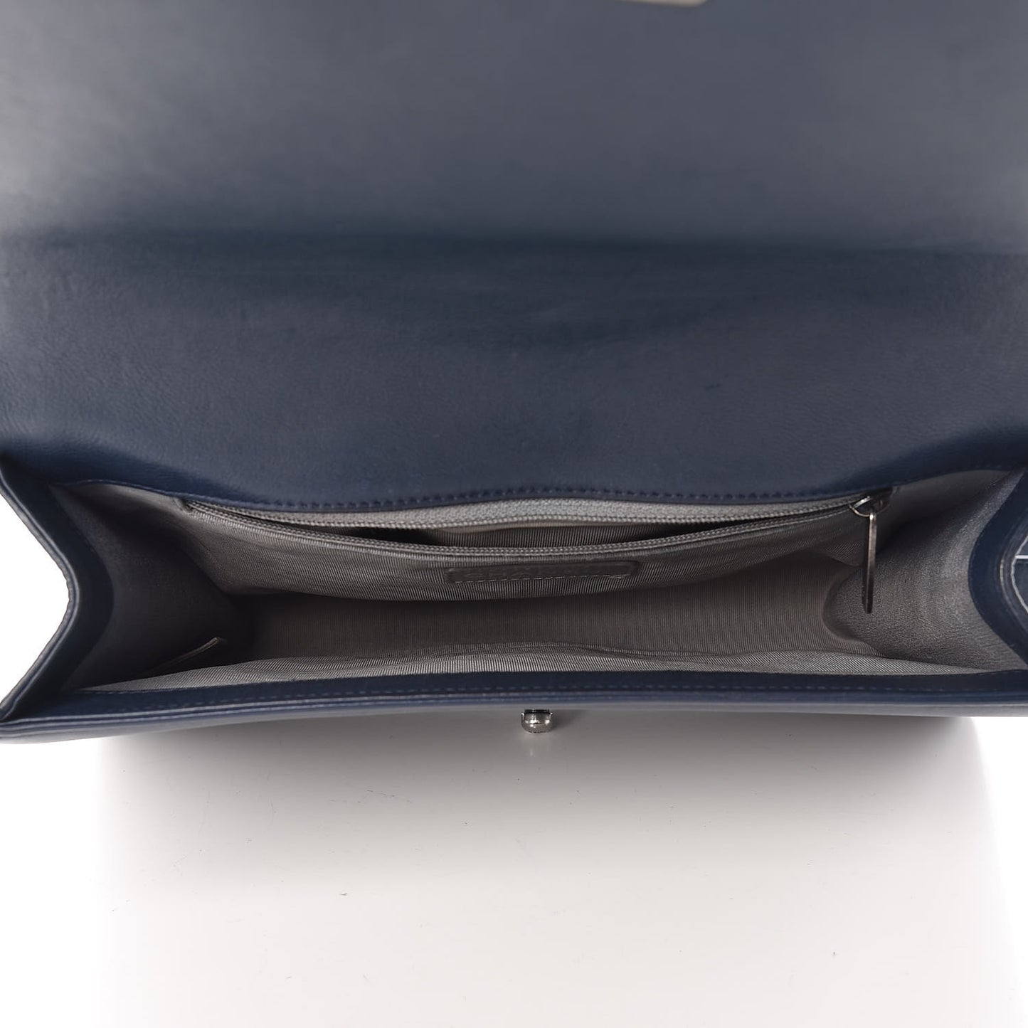 Calfskin Double Stitch New Medium Boy Flap Marine