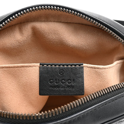 Gucci Calfskin Matelasse GG Marmont Belt Bag 85 34 Black 6 of 10
