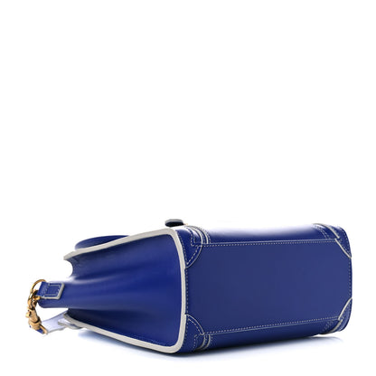 Celine Satin Calfskin Nano Debossed Luggage Inky Blue 4 of 11
