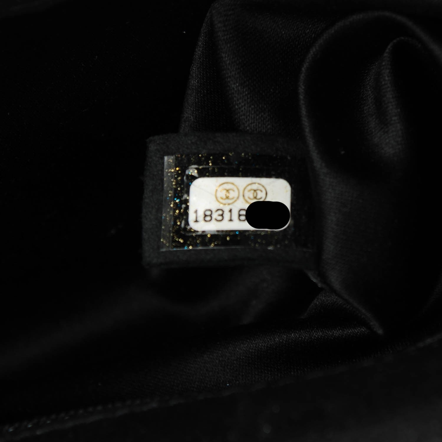 Chanel Sequin Embroidered Medium Single Flap Black 6 of 6