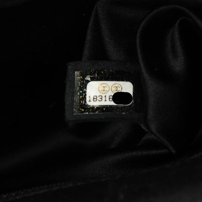 Chanel Sequin Embroidered Medium Single Flap Black 6 of 6