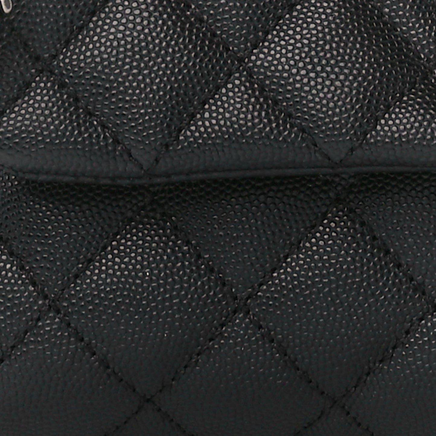 Caviar Lizard Embossed Quilted Mini Coco Handle Flap Black