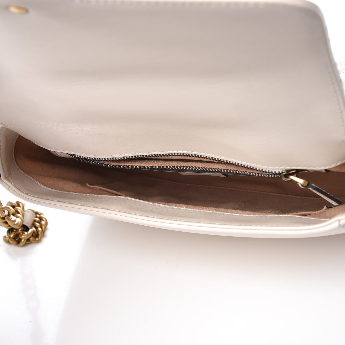 Calfskin Matelasse Small GG Marmont Top Handle Shoulder Bag White