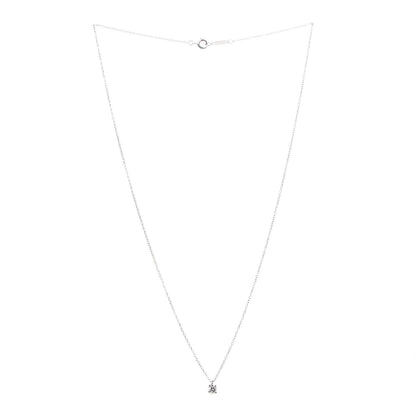Tiffany Platinum Diamond .19ct Solitaire Pendant Necklace 3 of 6