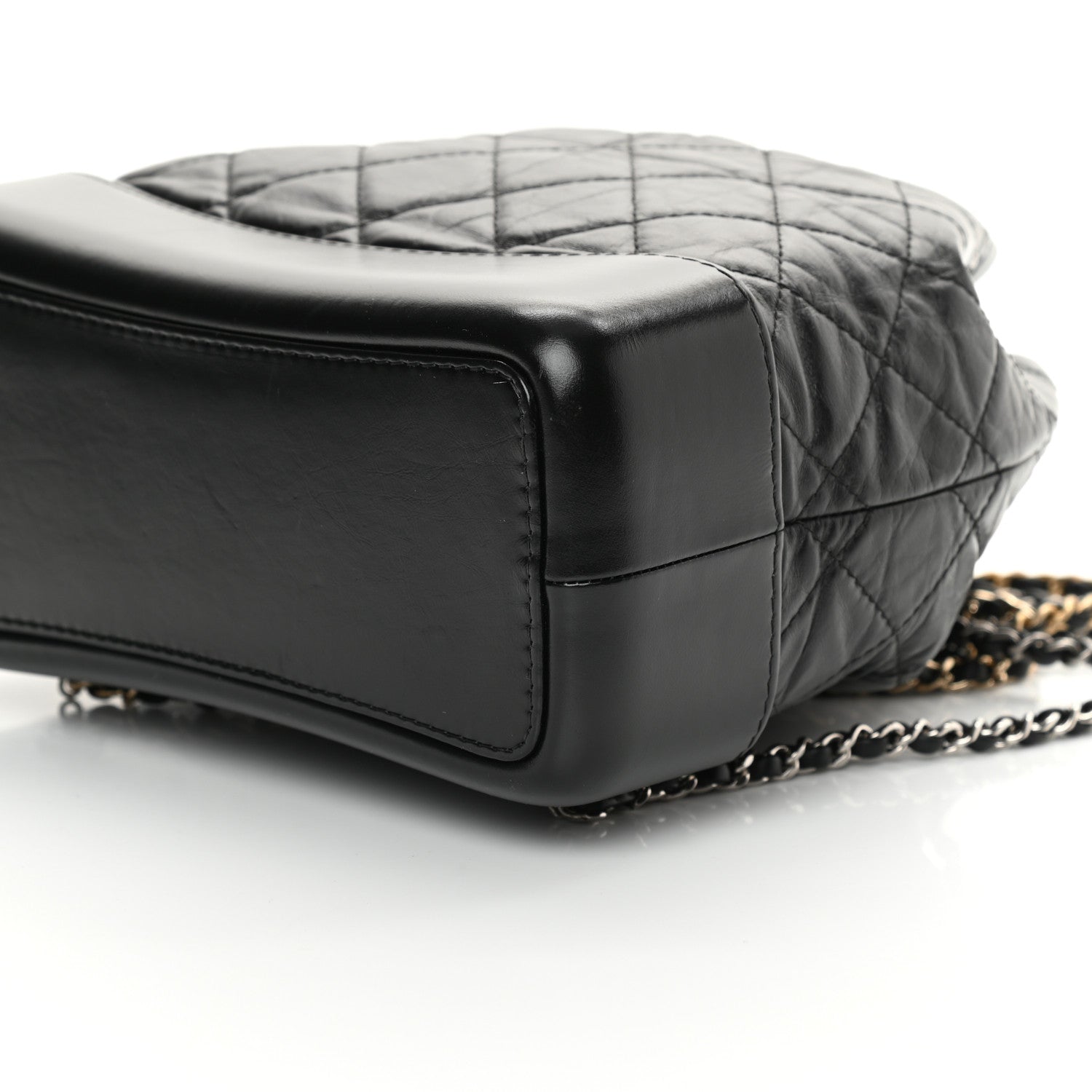 Chanel Aged Calfskin Quilted Small Gabrielle Backpack Black 10 of 13
