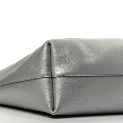 Saint Laurent Metallic Calfskin Large Shopping Tote Silver 8 of 9