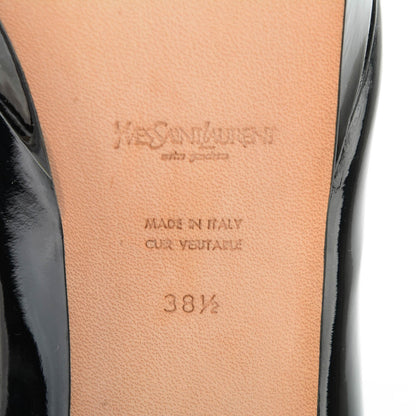 Saint Laurent Patent Tribtoo 80 Ankle Strap Pumps 38.5 Black 8 of 8