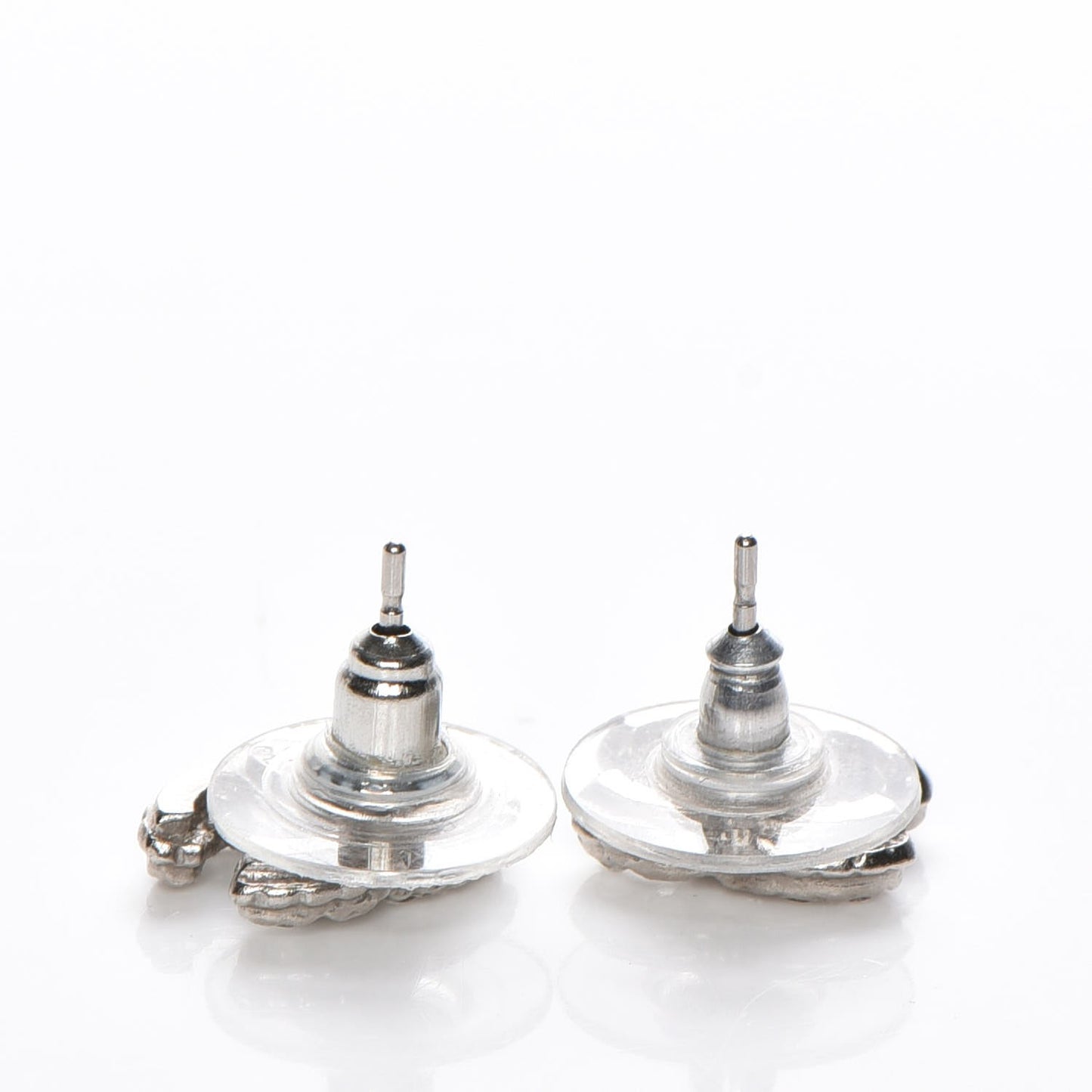Crystal CC Earrings Silver