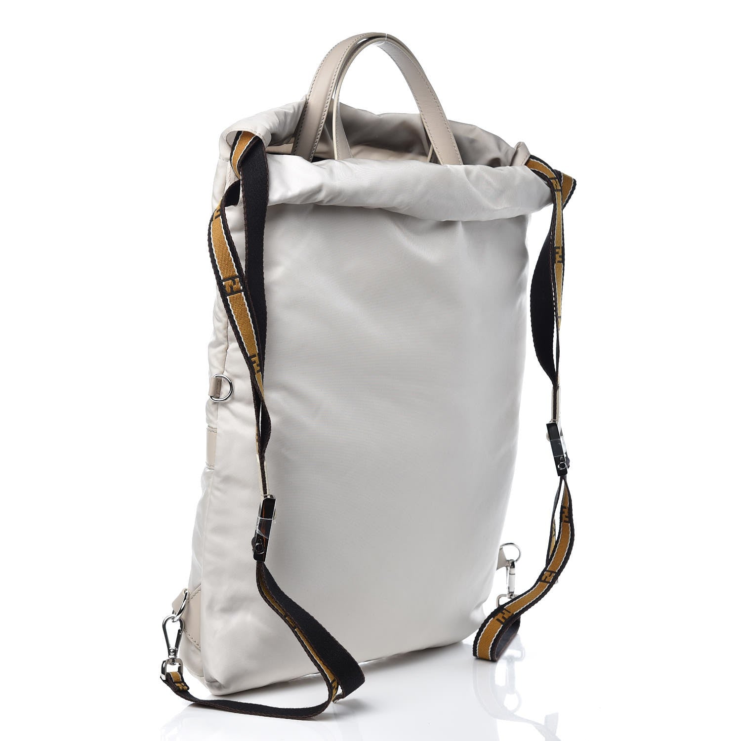 Fendi Nylon Vitello Patch Backpack Black 4 of 11