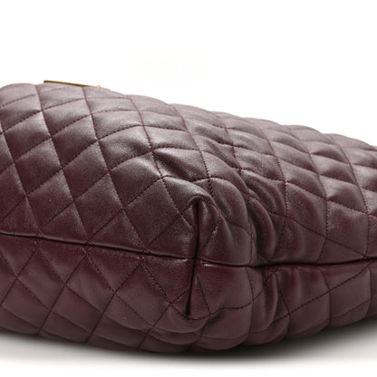 Saint Laurent Lambskin Quilted Maxi Icare Shopping Tote  Rouge Cabernet 19 of 20