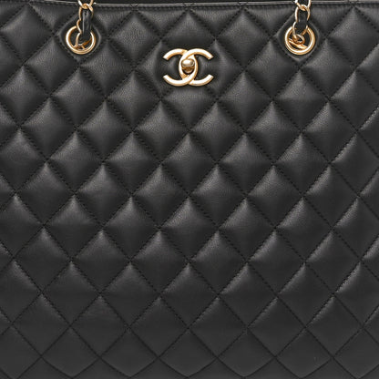 Chanel Calfskin Quilted Large Shopping Tote Black 8 of 10