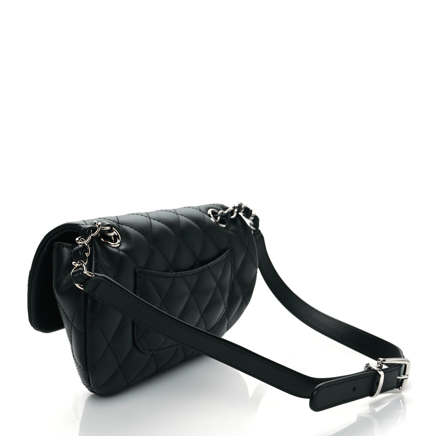 Chanel Calfskin Quilted CC Uniform Flap Belt Bag Black 3 of 11