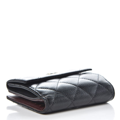 Chanel Caviar Quilted Compact French Flap Wallet Black 4 of 13