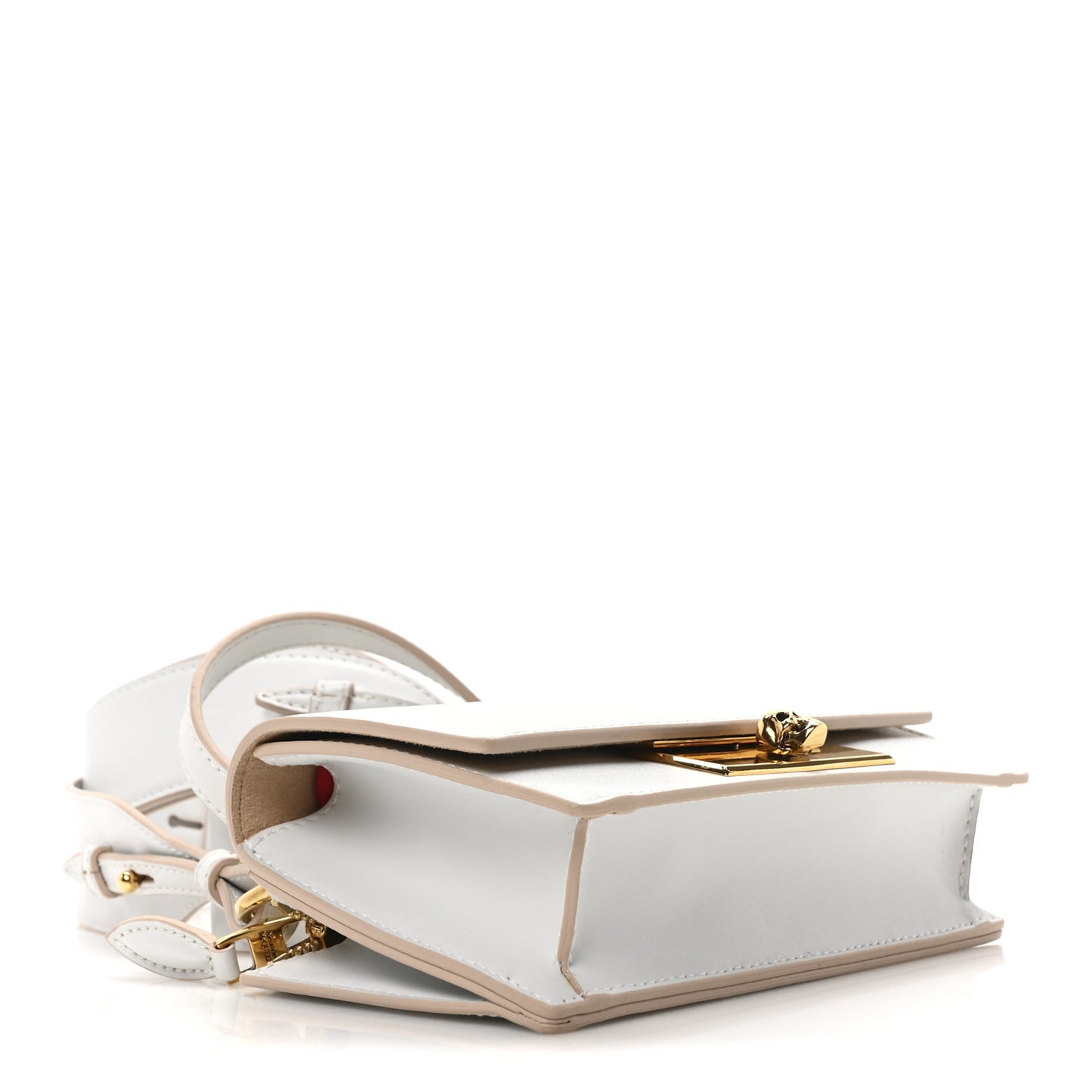 Calfskin Skull Lock Mini Crossbody Bag