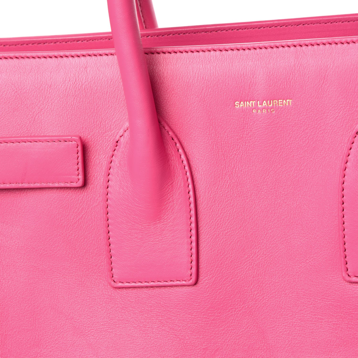 Saint Laurent Calfskin Small Sac De Jour Bubblegum 10 of 27
