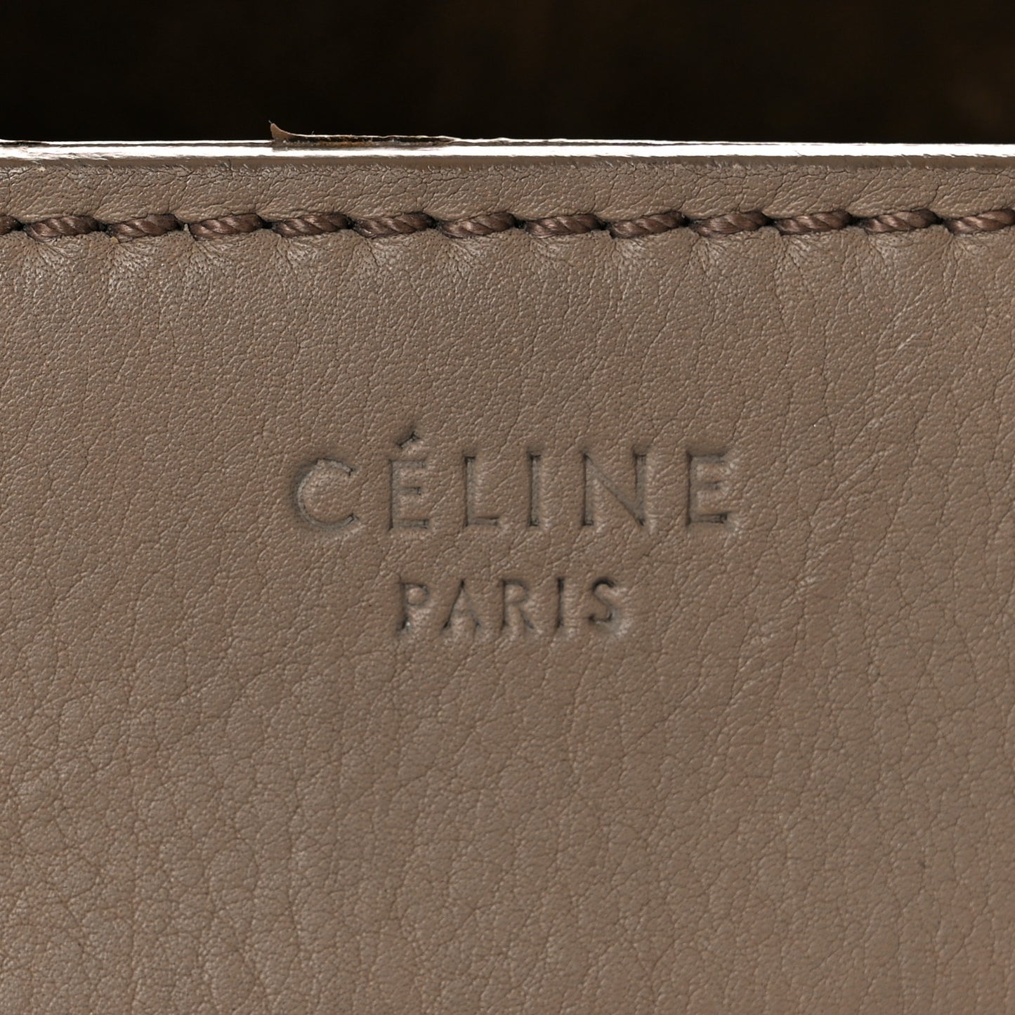 Grained Calfskin Medium Phantom Luggage Taupe