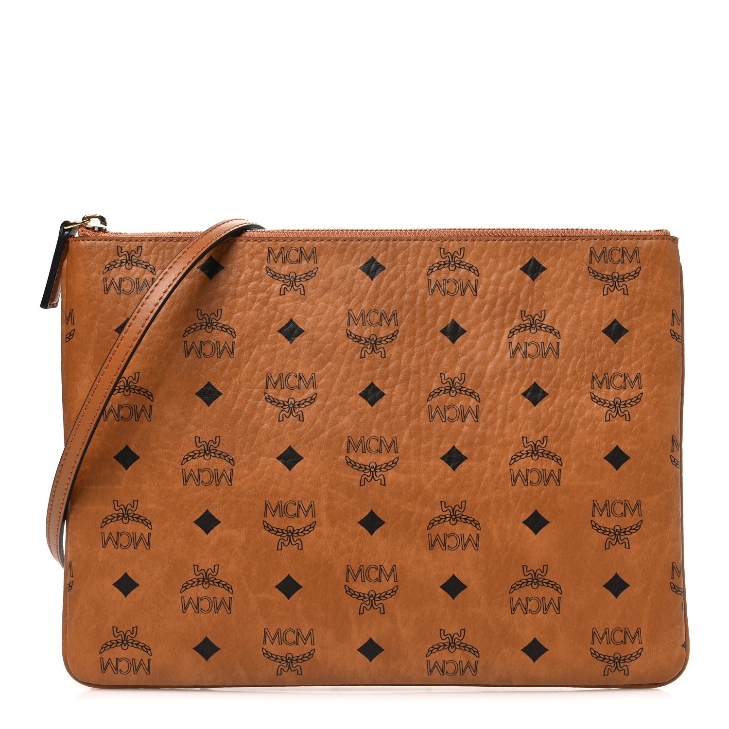 MCM Visetos Original Medium Pouch Cognac 1 of 11