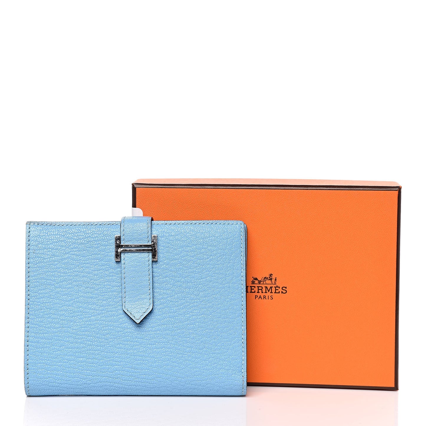 Chevre Mysore Bearn Compact Wallet Celeste