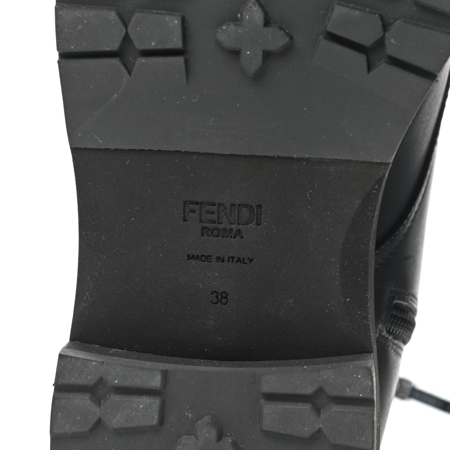 Fendi Nappa FF Embossed Womens Boots 38 Black 6 of 6