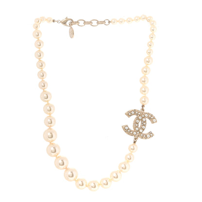 Chanel Pearl CC 100th Anniversary Necklace Light Gold 3 of 5