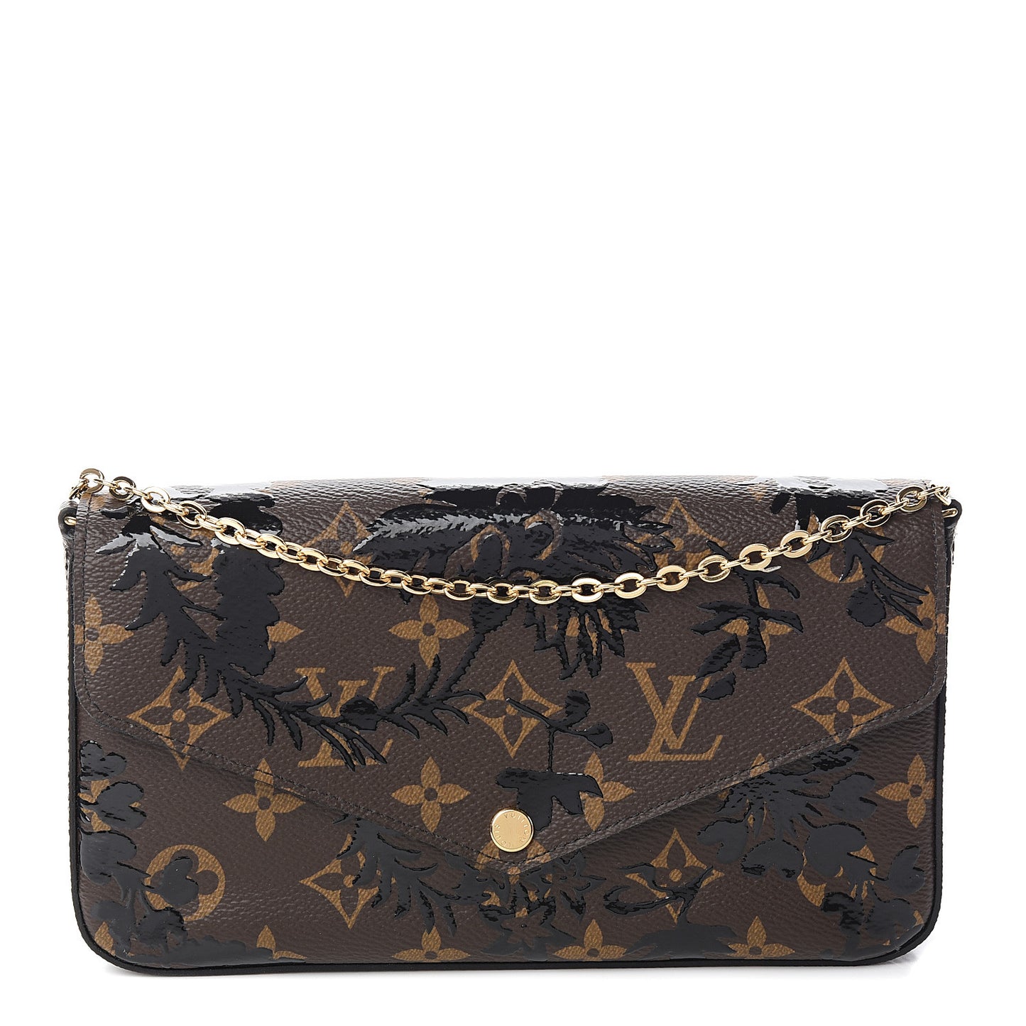 Monogram Blossom Pochette Felicie Chain Wallet Black