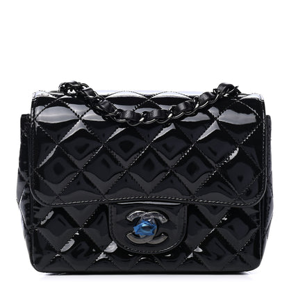 Chanel Patent Calfskin Quilted Mini Square Flap So Black 1 of 5