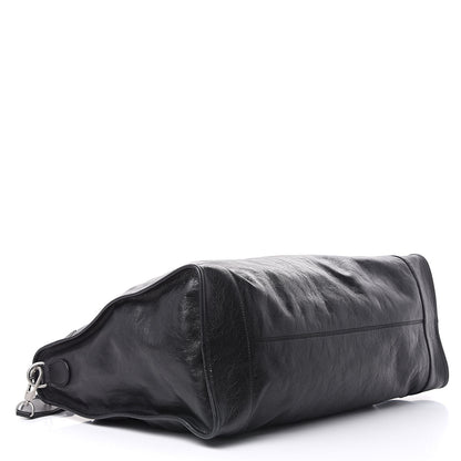 Gucci Fluffy Calfskin Morpheus Weekender Duffle Black 4 of 13