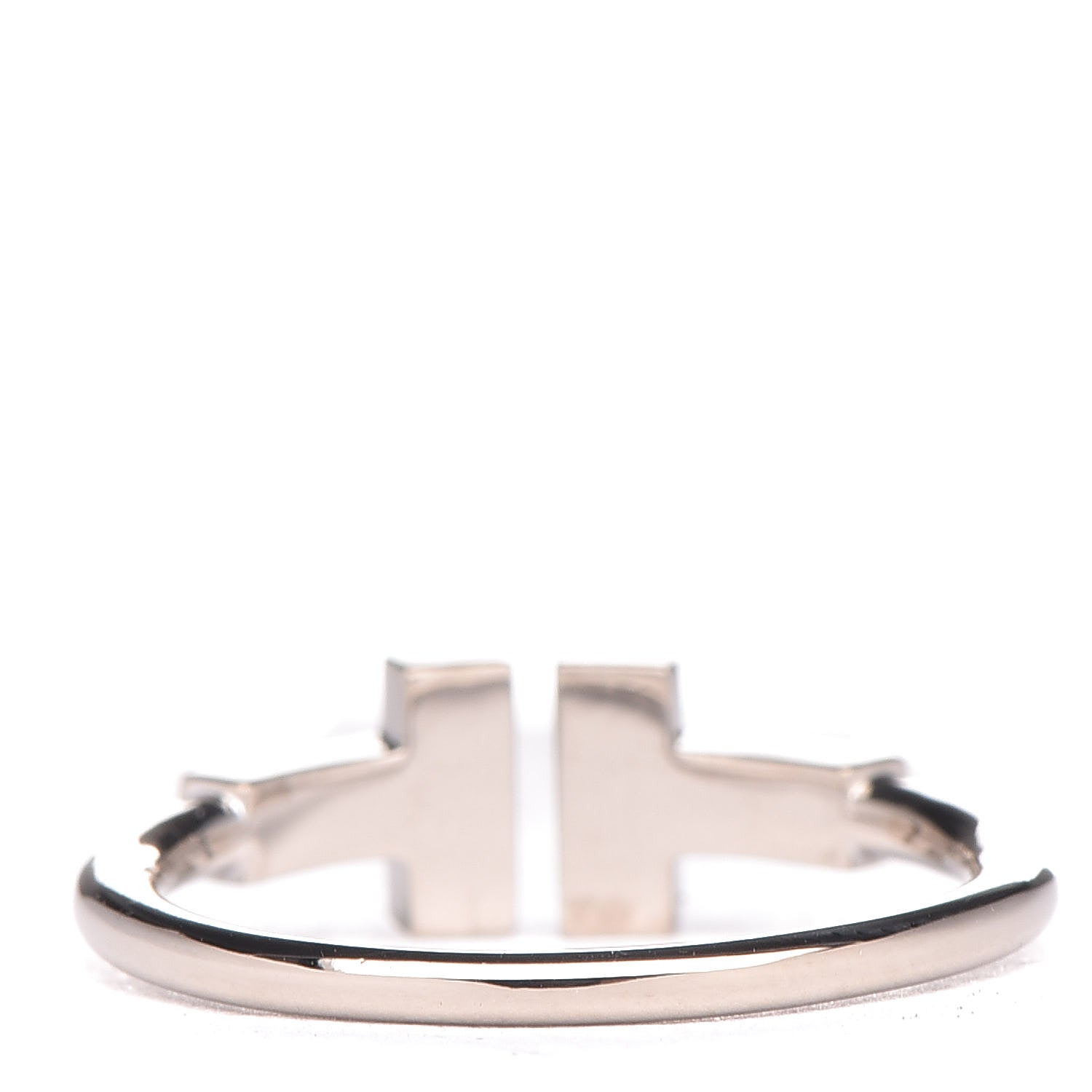 Tiffany 18K White Gold Diamond T Wire Ring 50 5.5 4 of 6