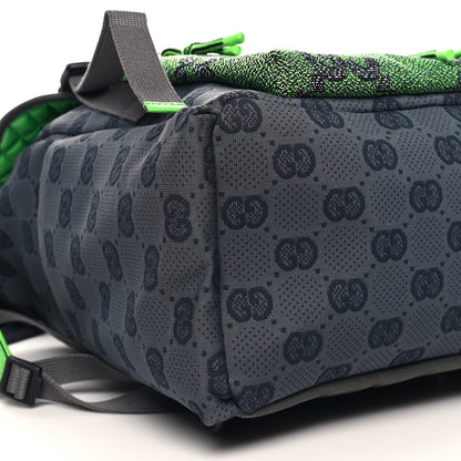 Gucci Jersey GG Monogram All Over Pan Sport Double Buckle Backpack Grey Green Multicolor 9 of 10