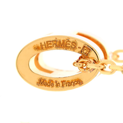 Hermes Lacquered Gold Mini Pop H Pendant Necklace Rose Dragee 6 of 8