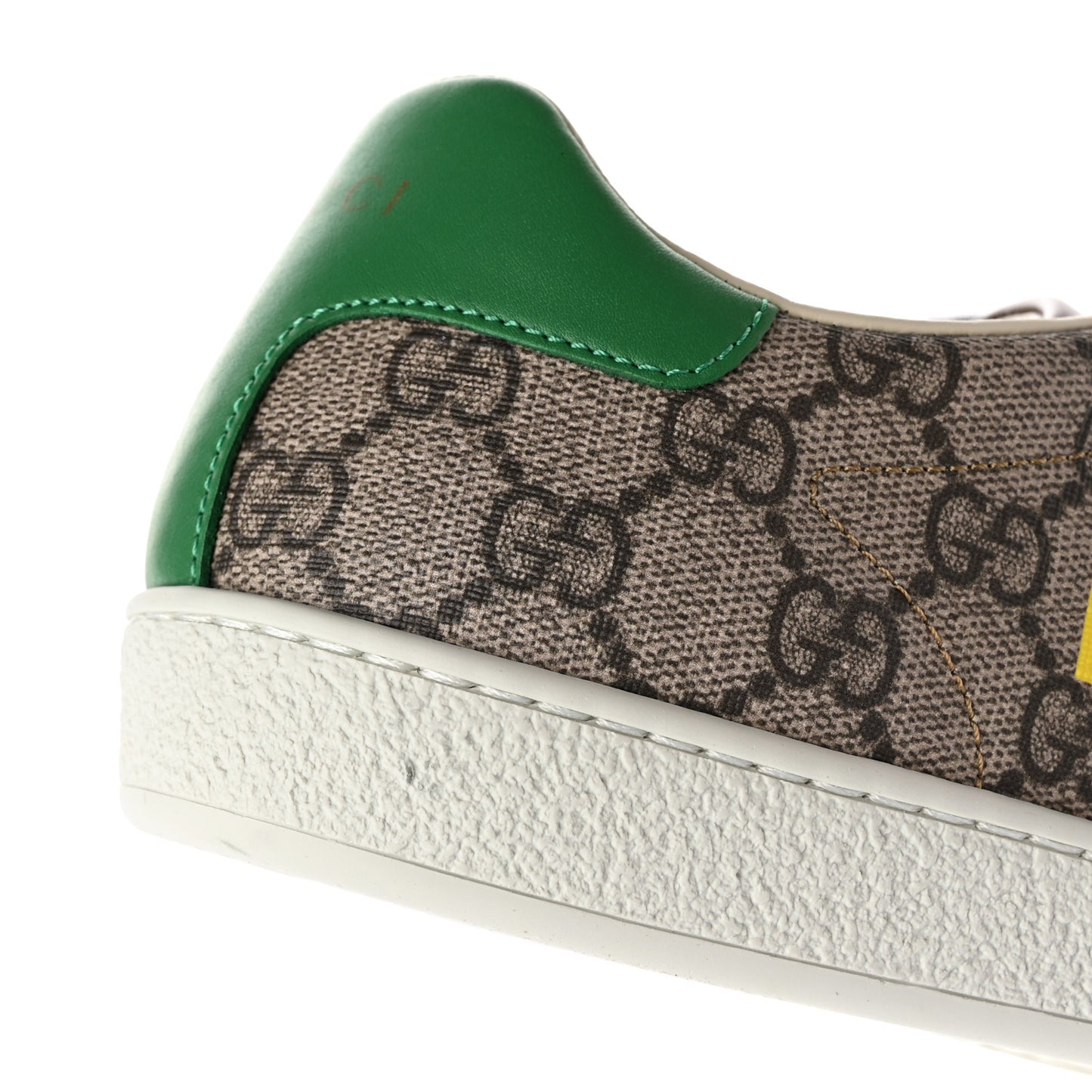 GG Supreme Monogram Fake/Not Womens Ace Sneakers 38.5 Beige New Shamarock Brown Sugar